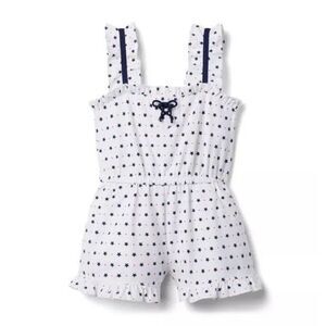 Janie And Jack Star Ruffle Trim Romper Size 18-24M Baby Girl